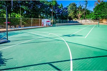 Lighted tennis court